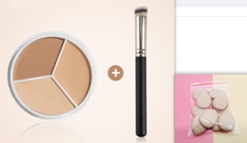 Three-color Concealer Waterproof Without Makeup.
