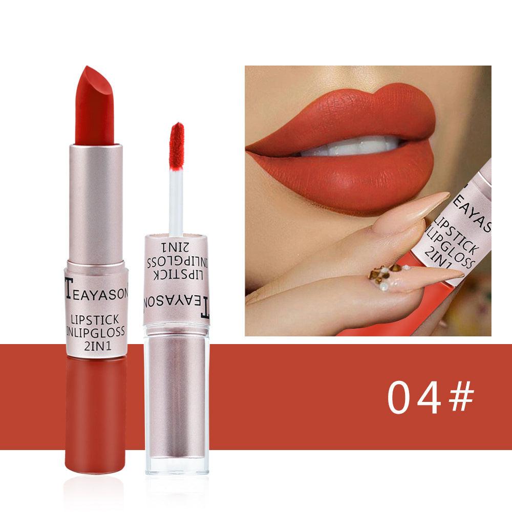 Double-ended Non-stick Cup Matte Matte Lip Gloss.
