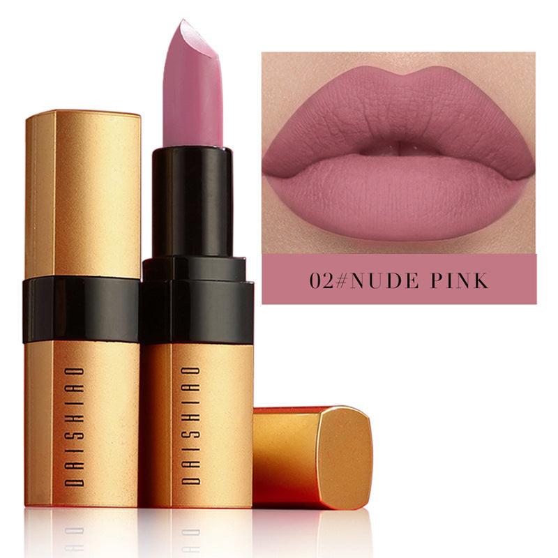 Lipstick Gold Tube Matte Nonstick Cup Waterproof.