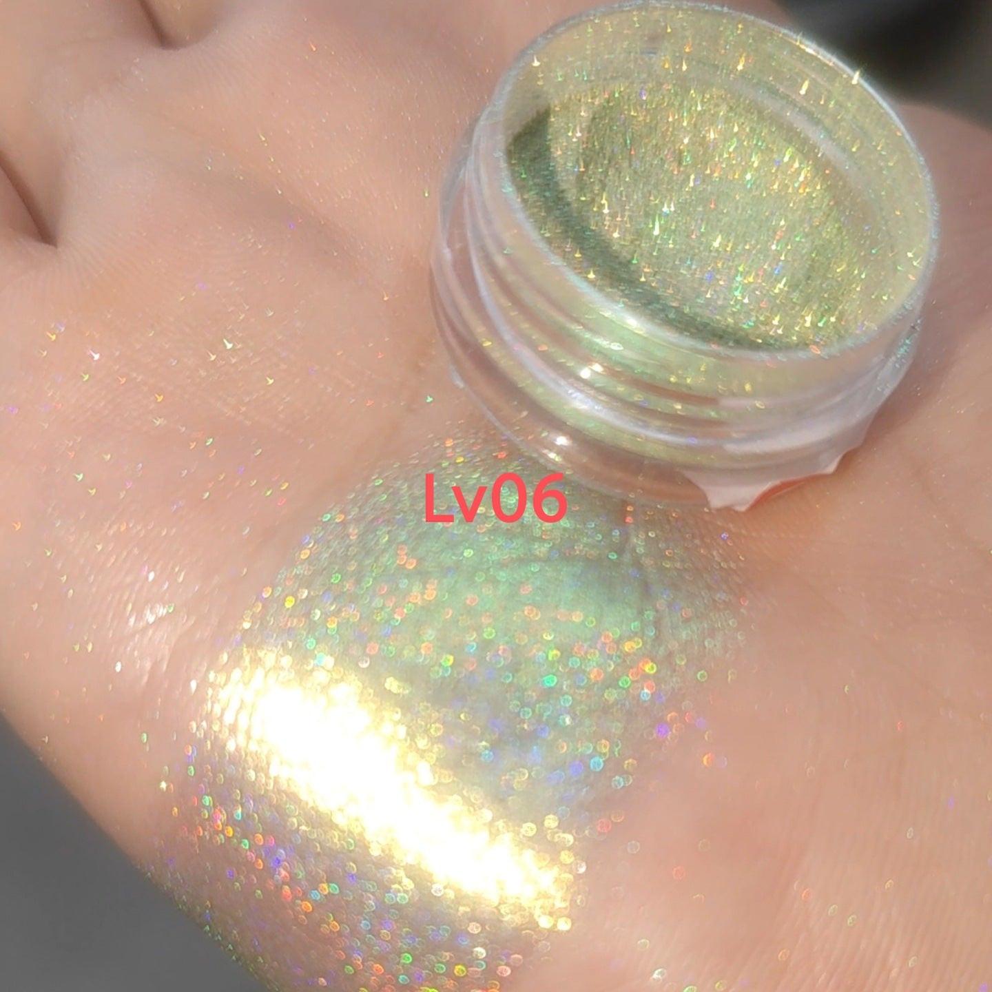 Laser Rainbow Candy Highlight Color Changing Pearl Powder.