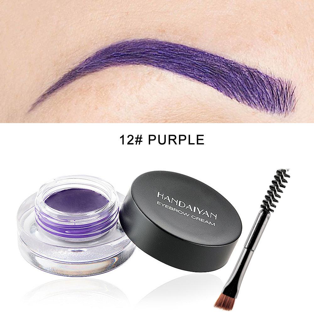 Red Green Blue Purple And Yellow Waterproof Eyebrow Dyeing Cream Multifunctional Painted Eyeliner.