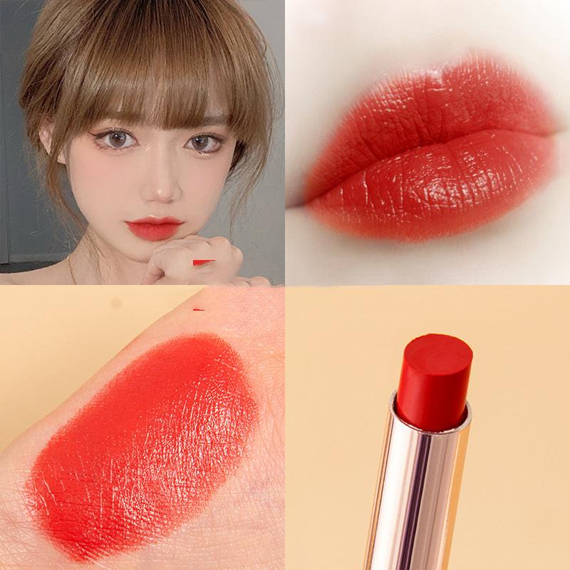 Golden Thin Tube Semi-matte Velvet Matte Moisturizing Lipstick.