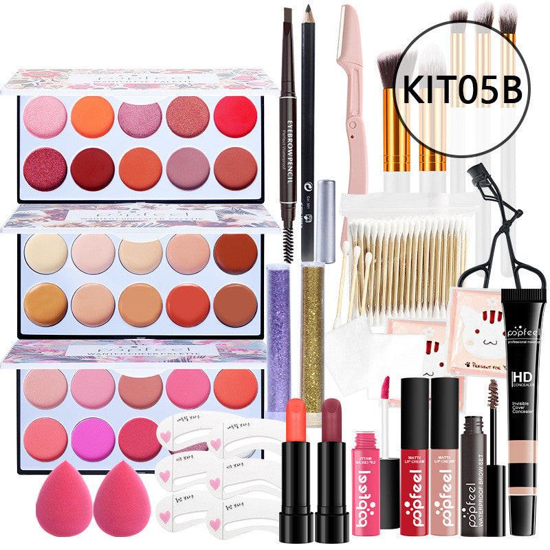 Makeup Cosmetics Set Beginner Combination Concealer Eyeliner Eyebrow Pencil.