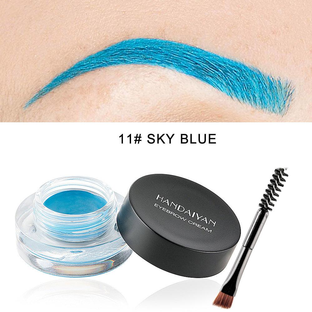 Red Green Blue Purple And Yellow Waterproof Eyebrow Dyeing Cream Multifunctional Painted Eyeliner.