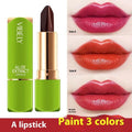 Nourishing Moisturizing Three-color Color-changing Lipstick.