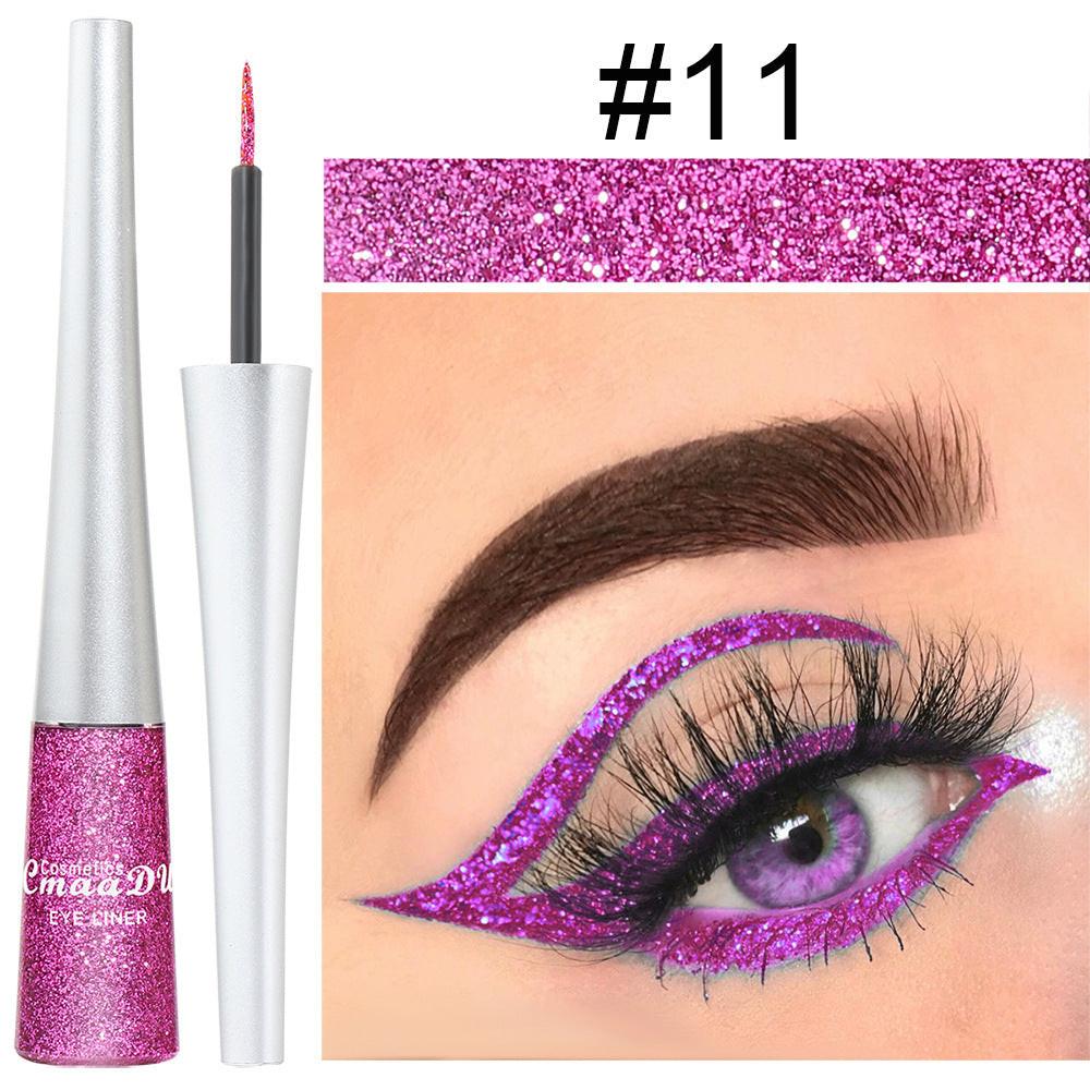 16 Colors Glittery Powder Sequin Burst Eyeliner.