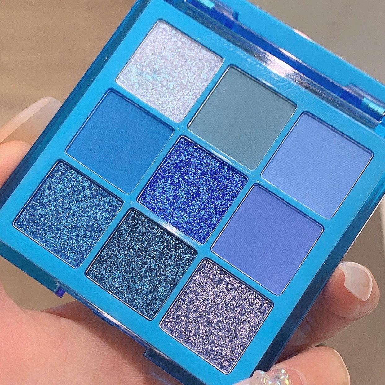 Nine Colors Brighten Eye Modification Polarized Diamond Purple Halloween Stage Makeup Eye Shadow.