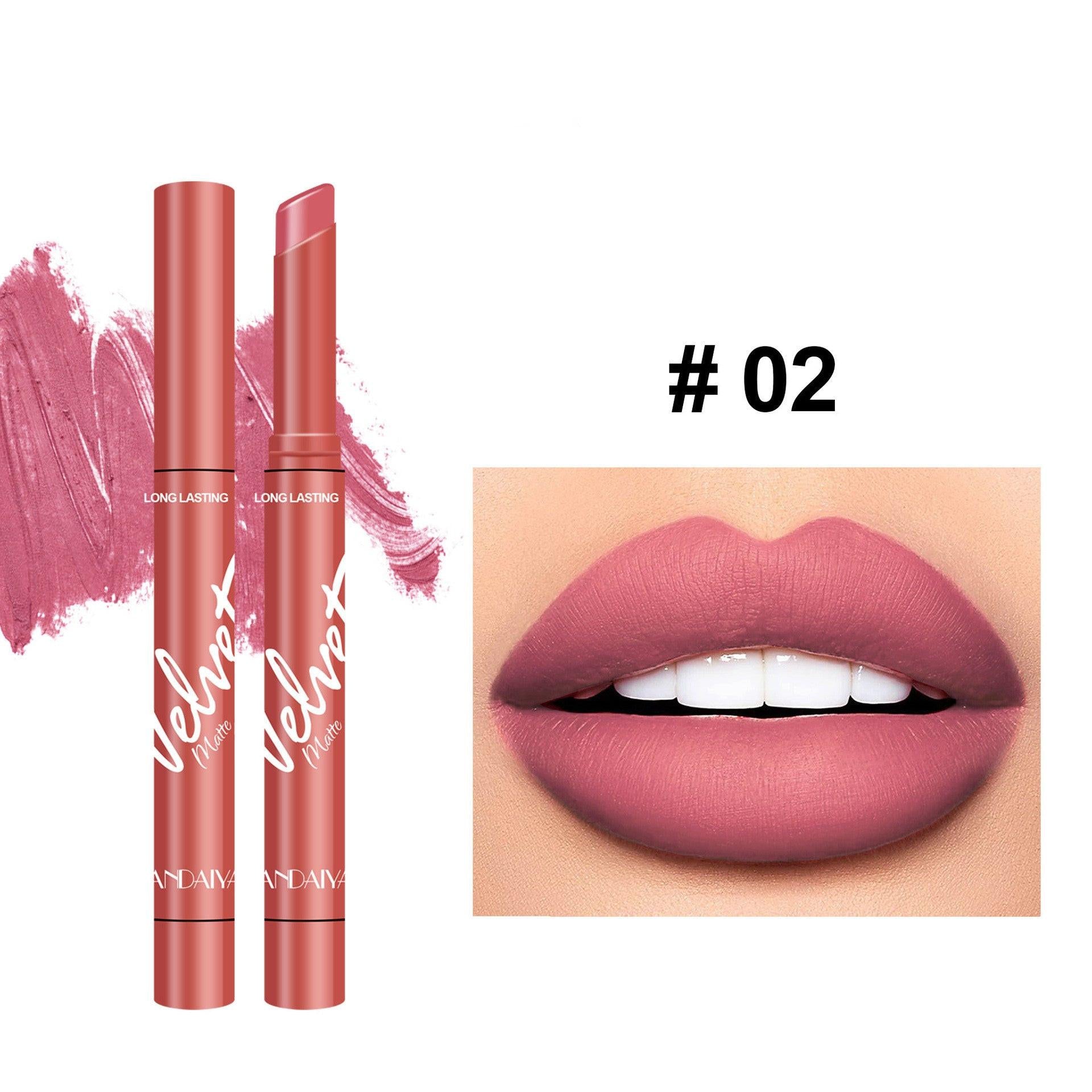 Velvet Matte Lipstick Discoloration Resistant Matte Moisturizing.