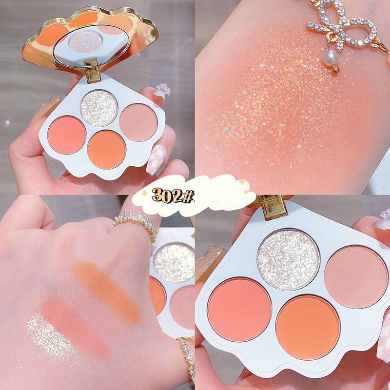 Whitening And Easy Coloring Eye Shadow Quad Plate.