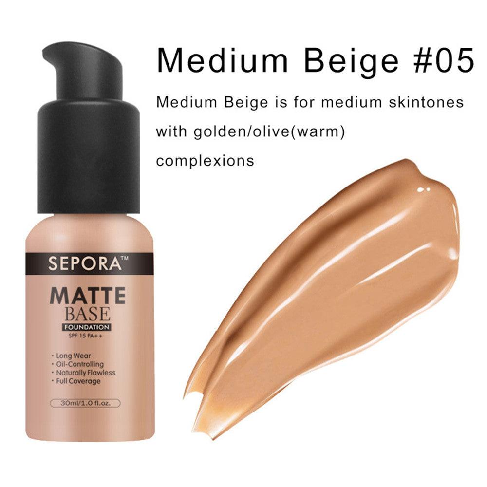 Isolate Waterproof Natural Concealer Base Makeup Matte Liquid Foundation Oil Control Foundation Cream.