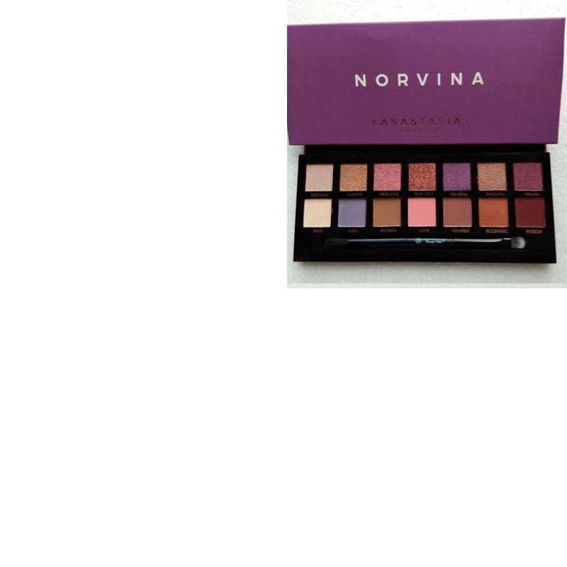 14 Color Eye Shadow Yellow Powder Purple Black Velvet  Makeup Palette.