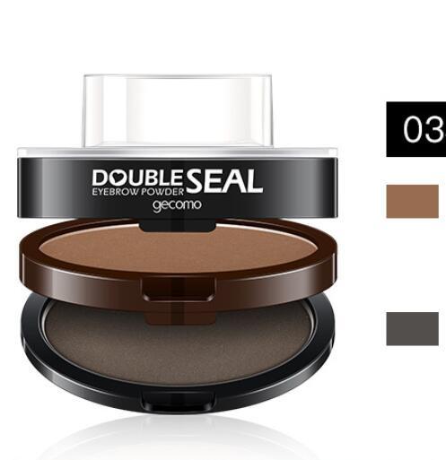 Double Layer Two-color Lazy Seal Eyebrow Powder Waterproof Sweat And Not Smudging.