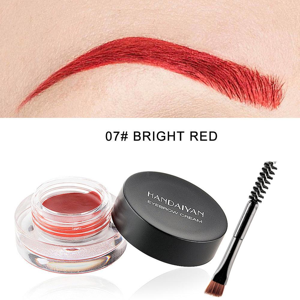 Red Green Blue Purple And Yellow Waterproof Eyebrow Dyeing Cream Multifunctional Painted Eyeliner.