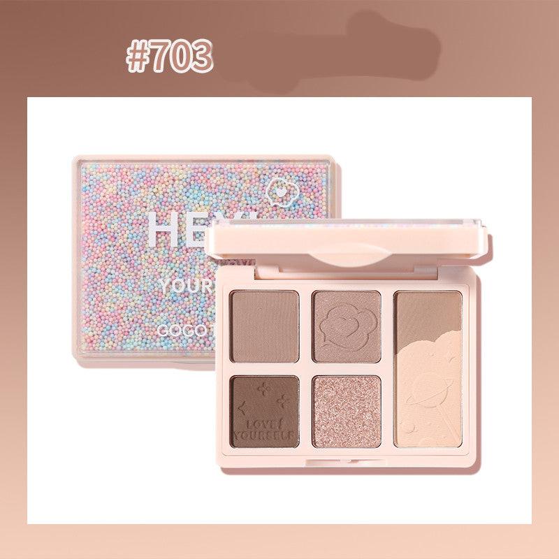 Bubble Gum Six-color Mini Eyeshadow Palette Matte.