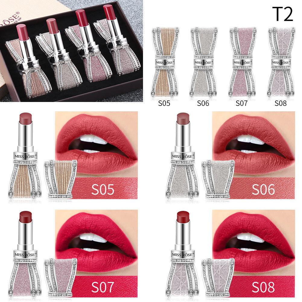 Bowknot Lipstick Sweet And Colorful Star Four-pack Lipstick Set.