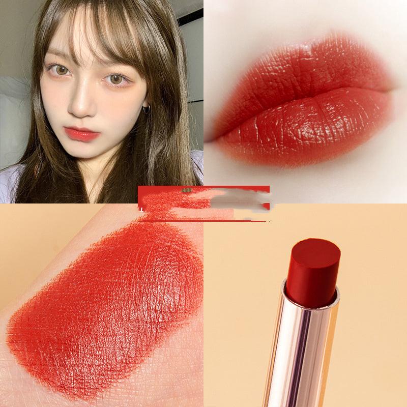 Golden Thin Tube Semi-matte Velvet Matte Moisturizing Lipstick.