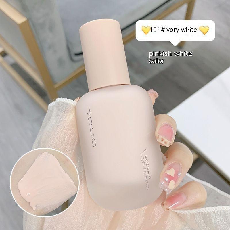 Light Yarn Skin Beauty Liquid Foundation Lightweight Moisturizing Long-lasting Concealer Waterproof And Sweat-proof.