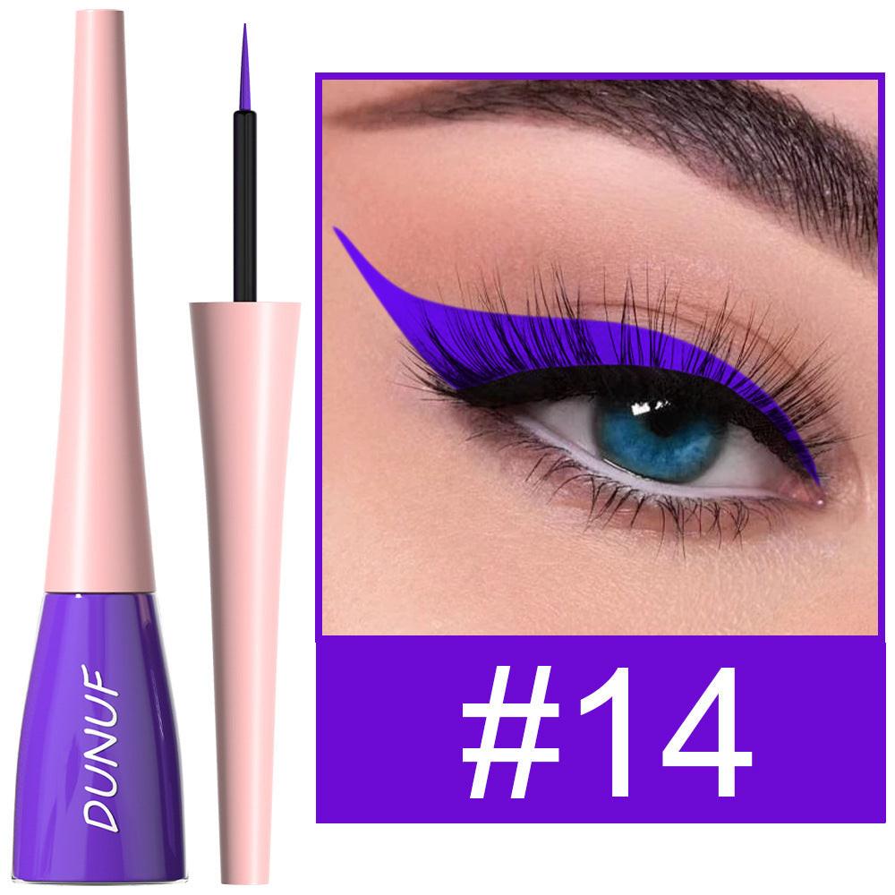 18 Color Long Lasting Waterproof Color Liquid Eyeliner.