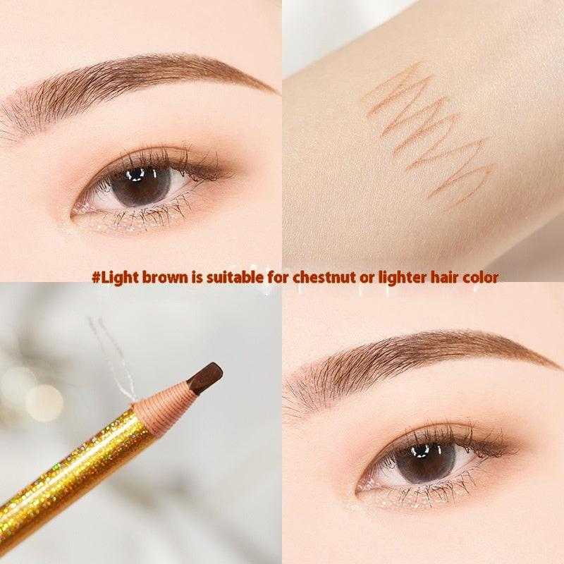 Line Drawing Waterproof Sweat-proof Non-fading Brushed Natural Eyebrow Pencil.