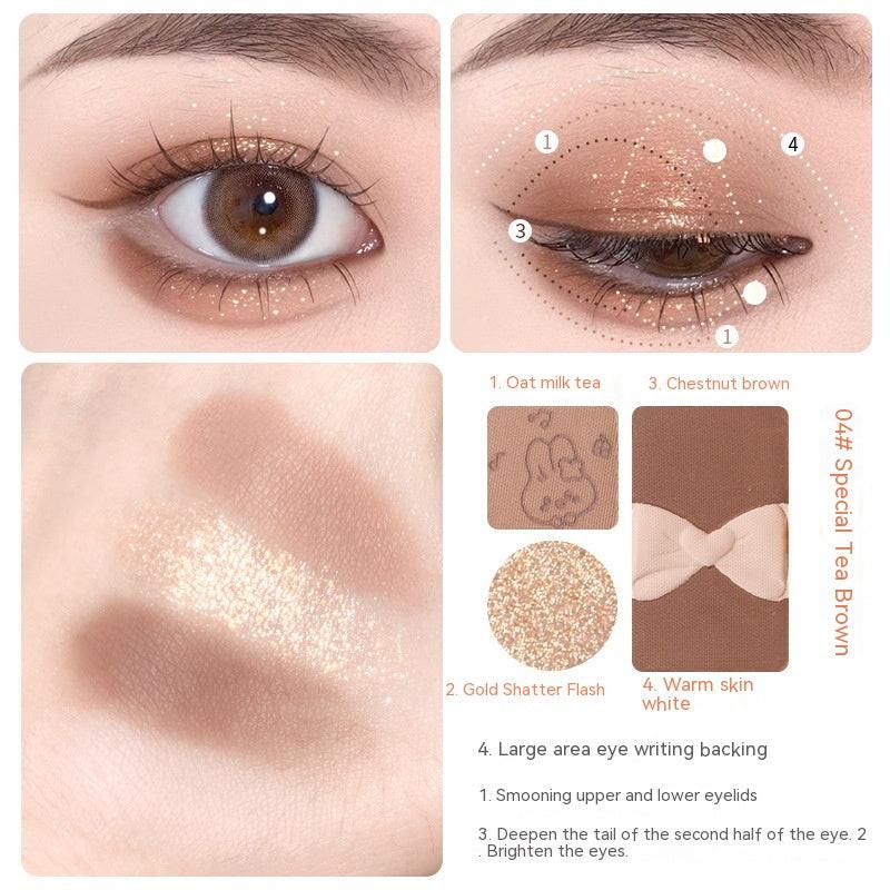 Three Colors Eye Shadow Powder Fine And Easy To Use.