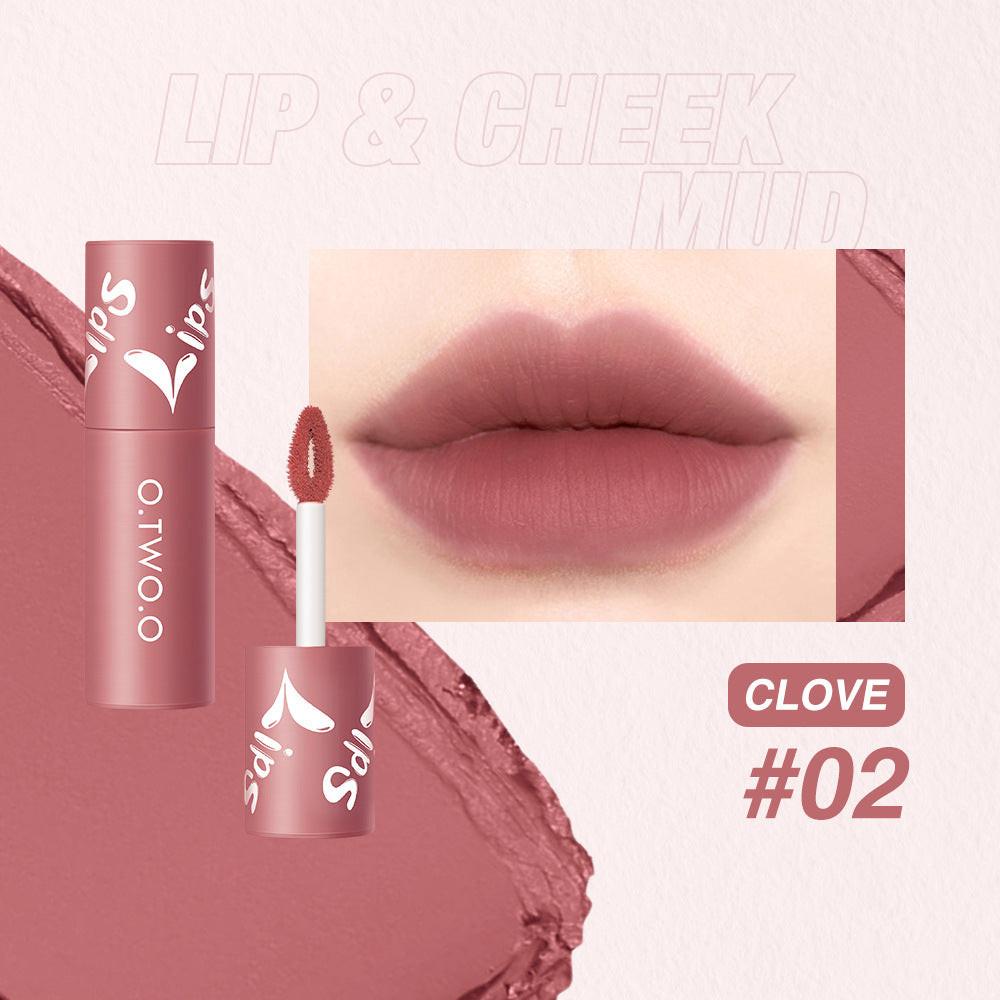 Matte Fog Face Lip And Cheek Dual-use Powder Blusher Lipstick Air Lip Glaze.