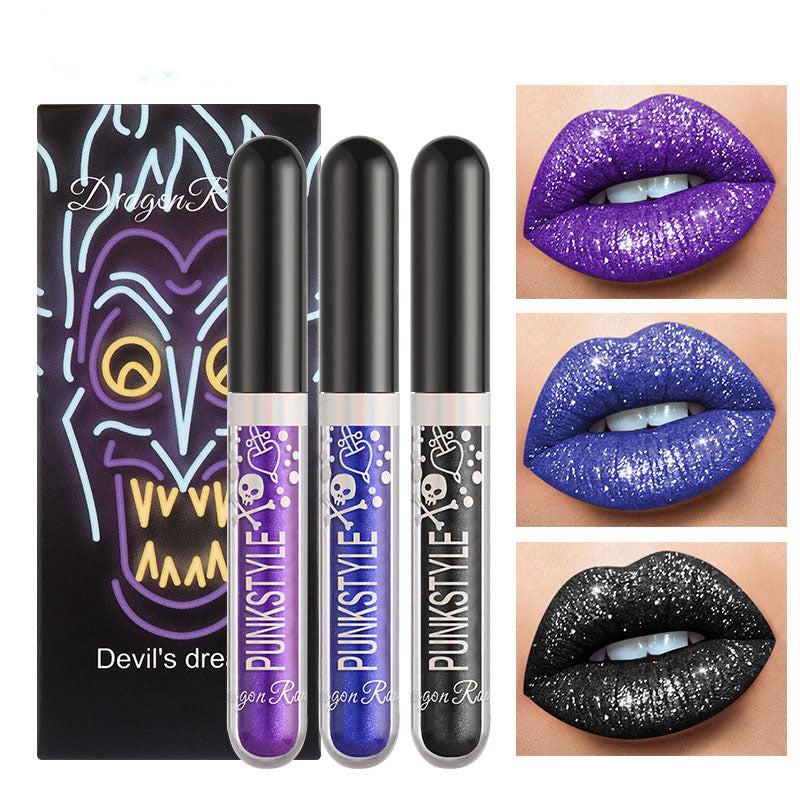 Three Sets Of Halloween Diamond Lip Gloss.