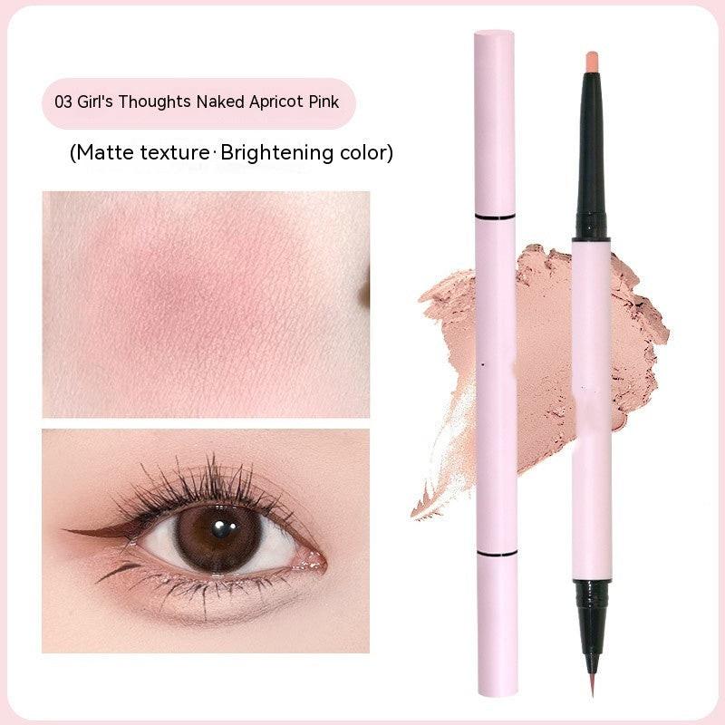 Double-headed Eye Shadow Pen High-gloss Brightening Double-effect Three-dimensional Eyeliner.