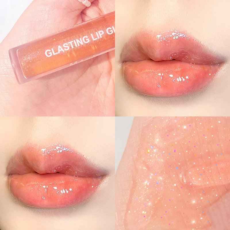 Water-light Beautiful Lip Gloss Lip Glaze With Flashing Toot Lip Lip Gloss For Men And Women Students Beginners Plump Jelly Color.