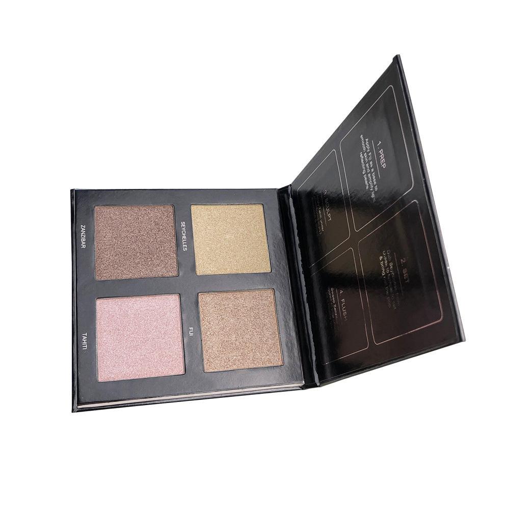 Fashion 4 Color Highlight Powder Repair Powder 3D Highlight Eye Shadow.