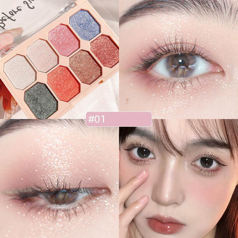 Earth Color Eye Shadow Repair Plate Pearl Milk Tea Color Makeup Cosmetics.