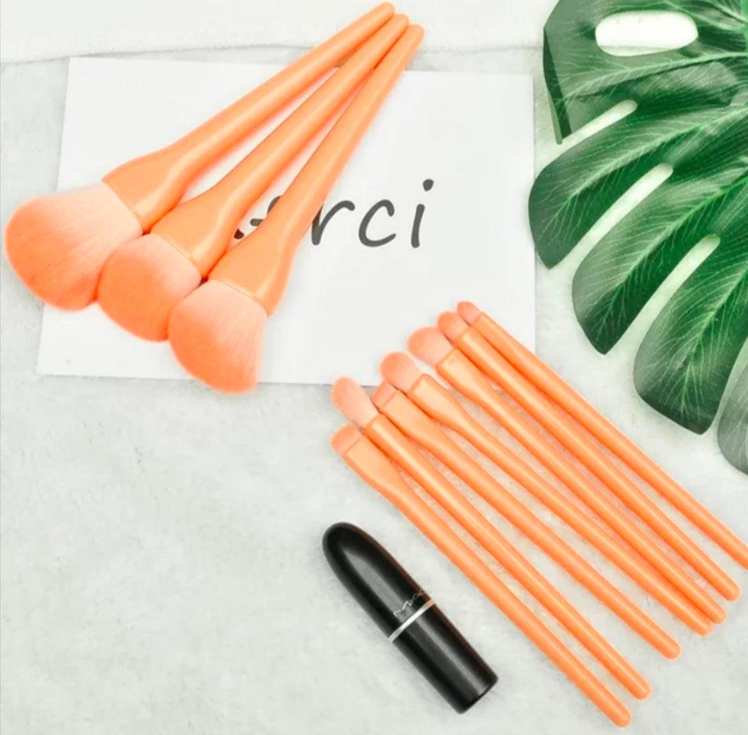Candy color makeup brush set full set loose powder brush blush brush foundation brush makeup tool.