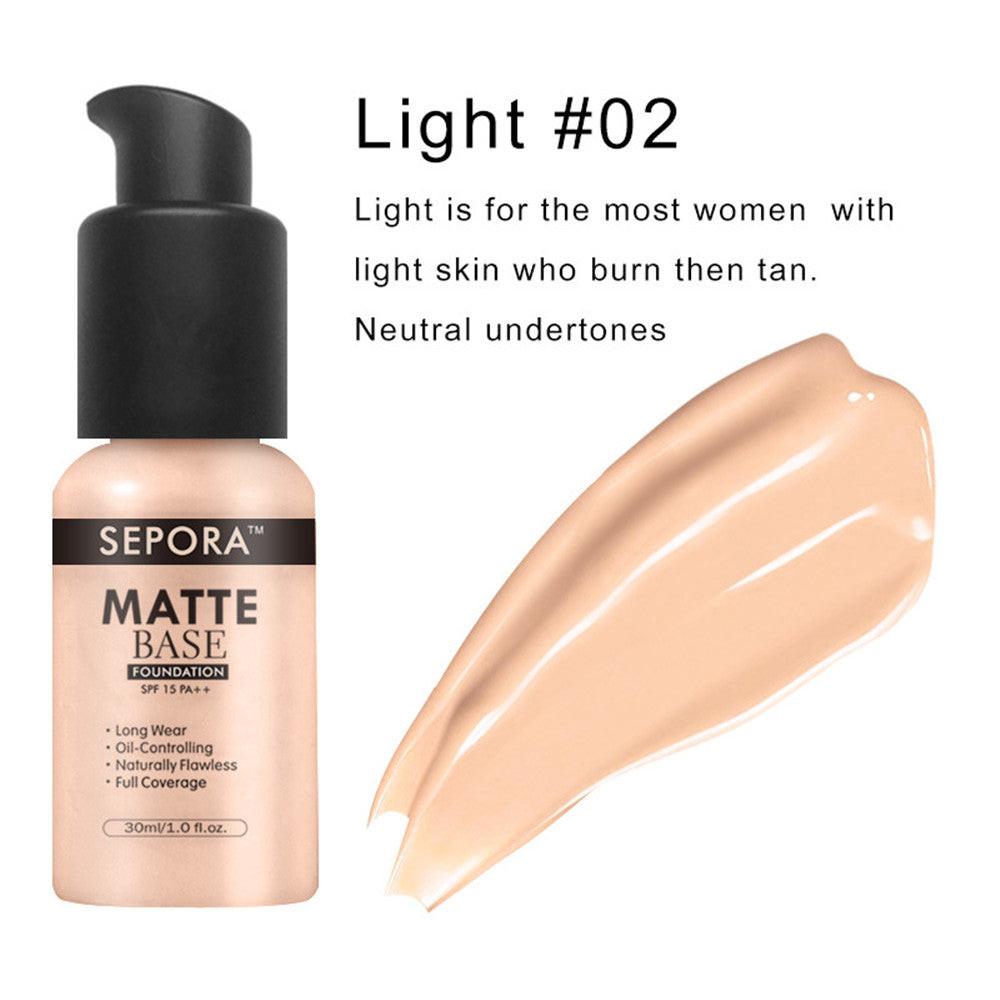 Isolate Waterproof Natural Concealer Base Makeup Matte Liquid Foundation Oil Control Foundation Cream.
