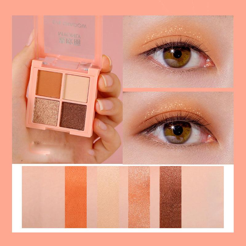 Simple Multicolor Pearly Earth Eyeshadow Palette.