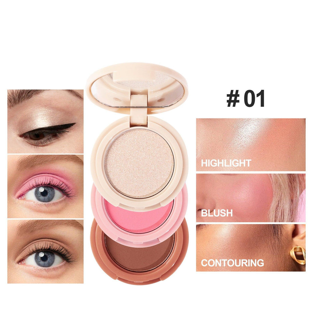 High Gloss Powder Blusher Facelift 3in1 All-in-one Disc.