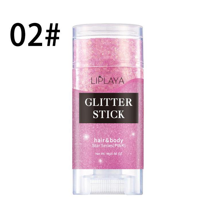 Sequins Stick Three-color Magic Eye Shadow Convenient.