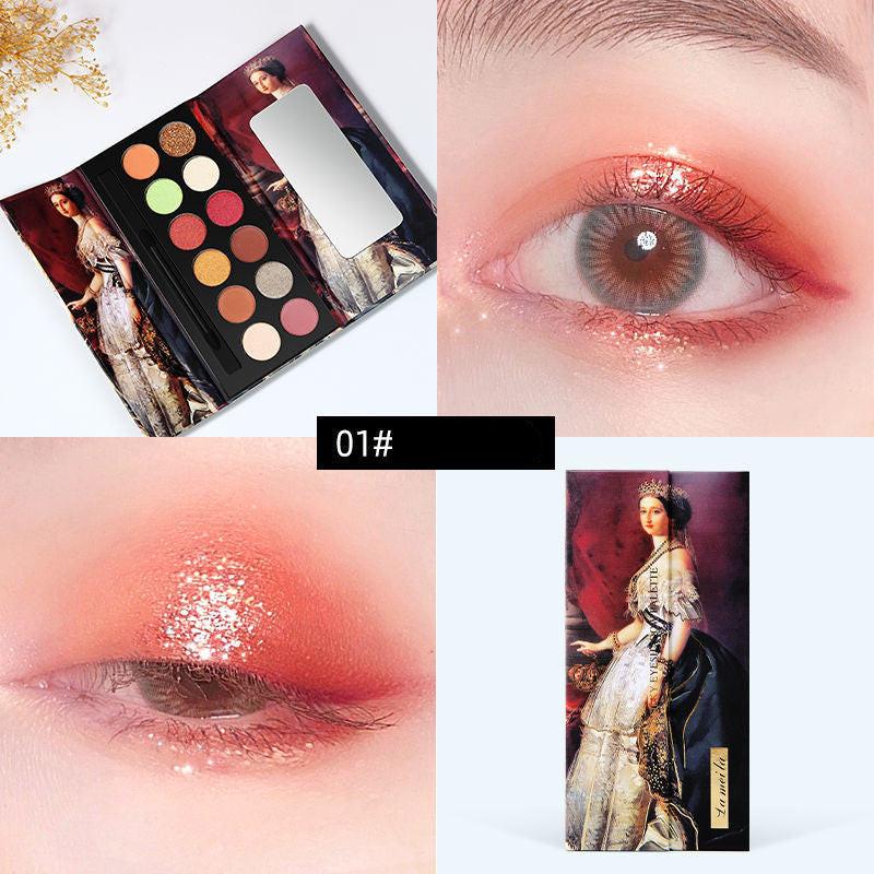 Royalty noble oil painting 12 color eye shadow disc