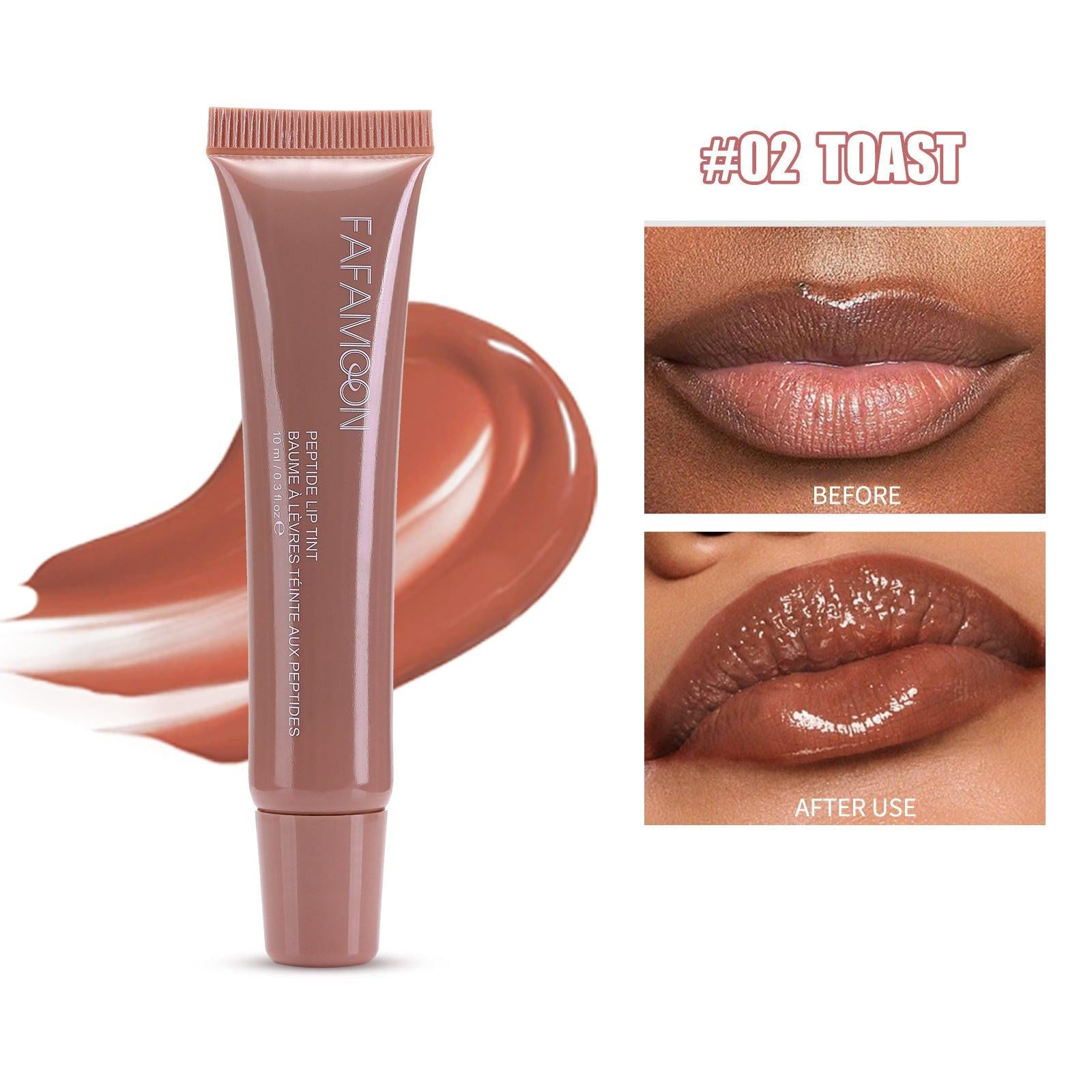 Glossy Lip Glaze Waterproof Long Lasting Lip Gloss Glossy Mirror Tea Red Liquid Lipstick Doodle Lip Korean Makeup.