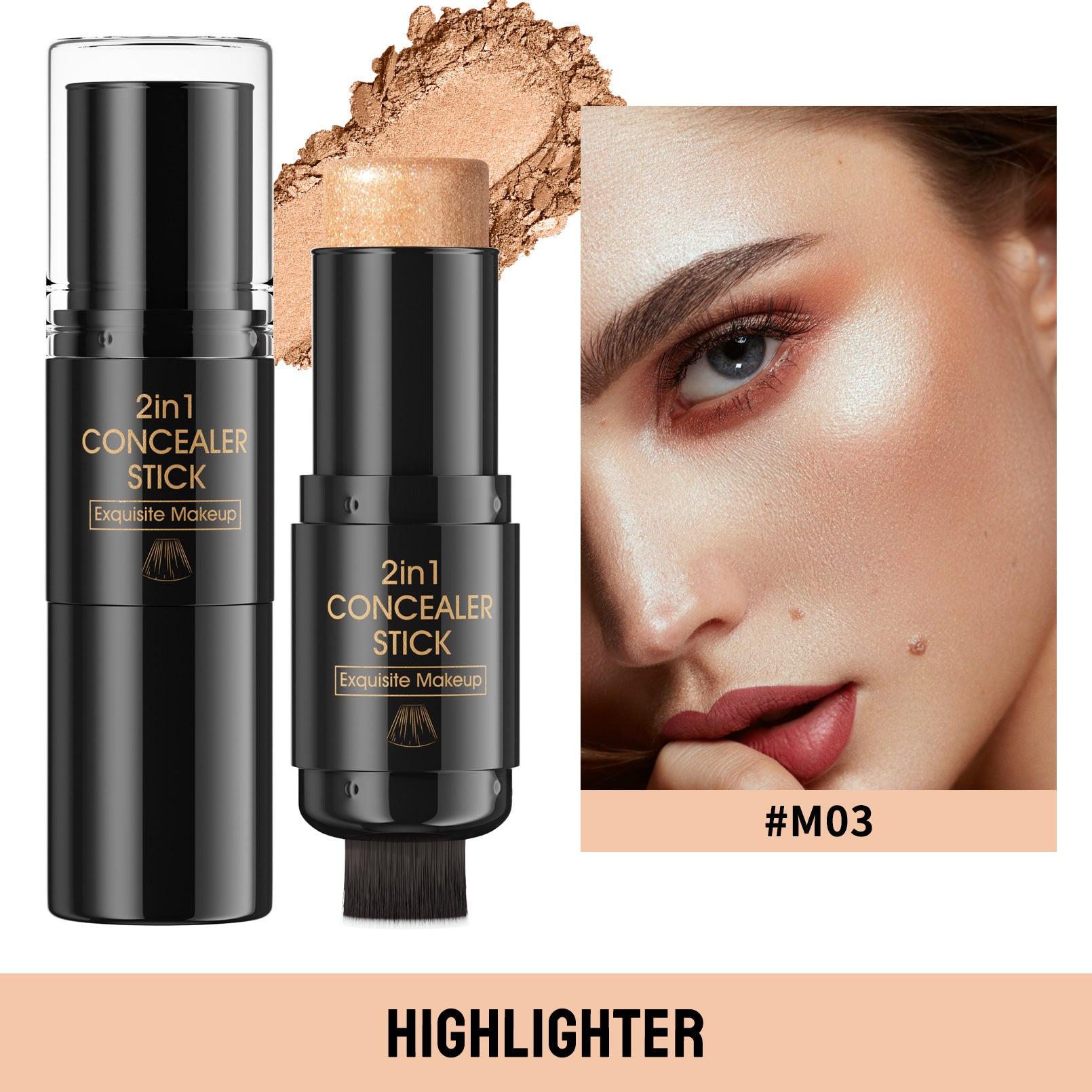 Highlight Blush Double-headed Contour Stick With Brush.