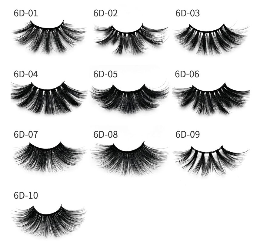Nethong 25mm mink false eye lashes 6D three-dimensional messy cross-eye lashes Europe and the United States cross-border for eye lashes.