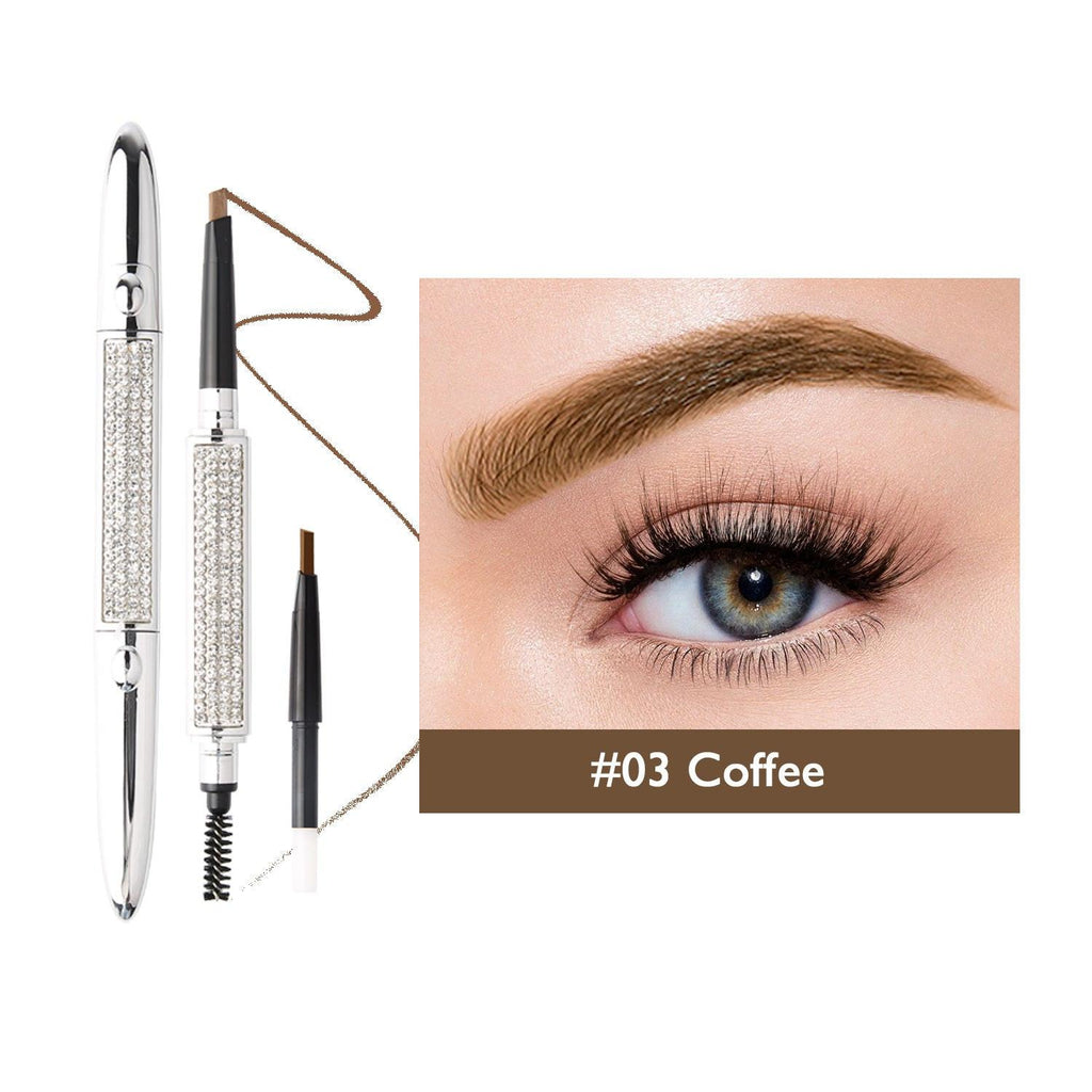 Sky Silver Tube Eyebrow Pencil Double Head Is Not Easy Dizzy Not Easy To Take Off.