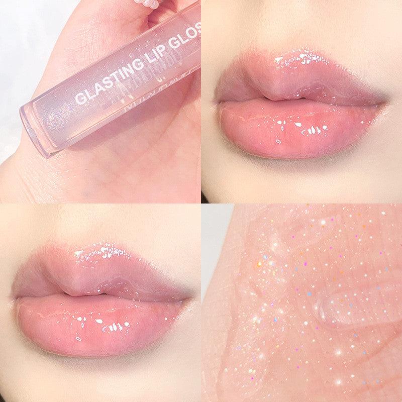 Water-light Beautiful Lip Gloss Lip Glaze With Flashing Toot Lip Lip Gloss For Men And Women Students Beginners Plump Jelly Color.