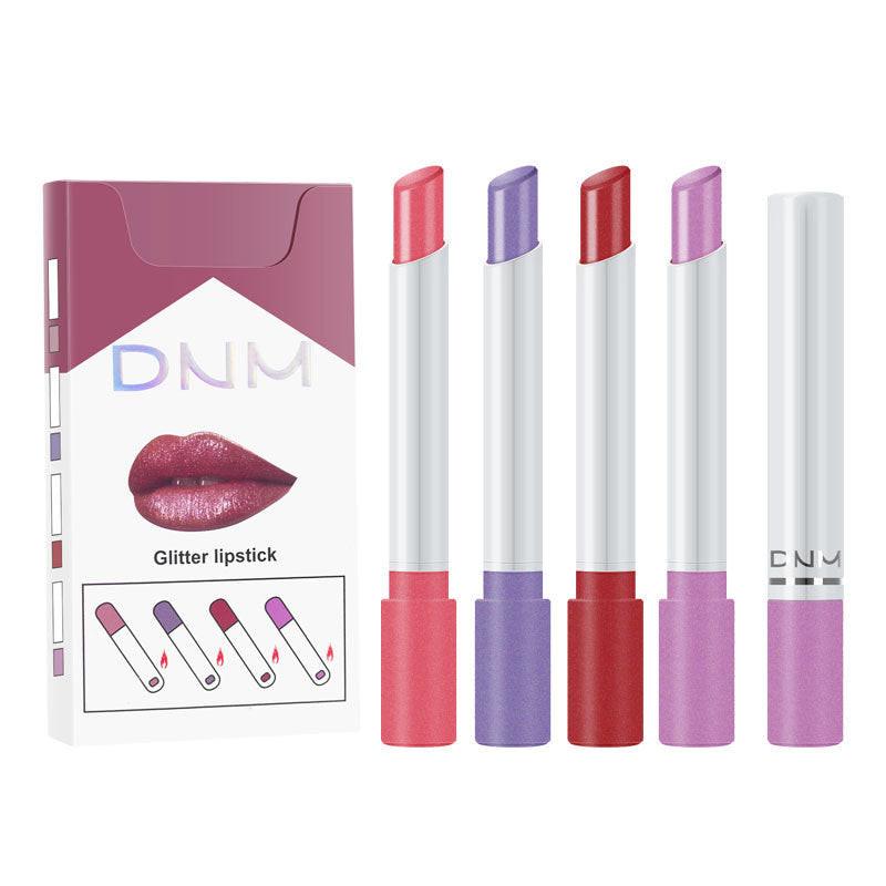 Four Makeup Set Non-stick Cigarette Pipe Thin Lipsticks.