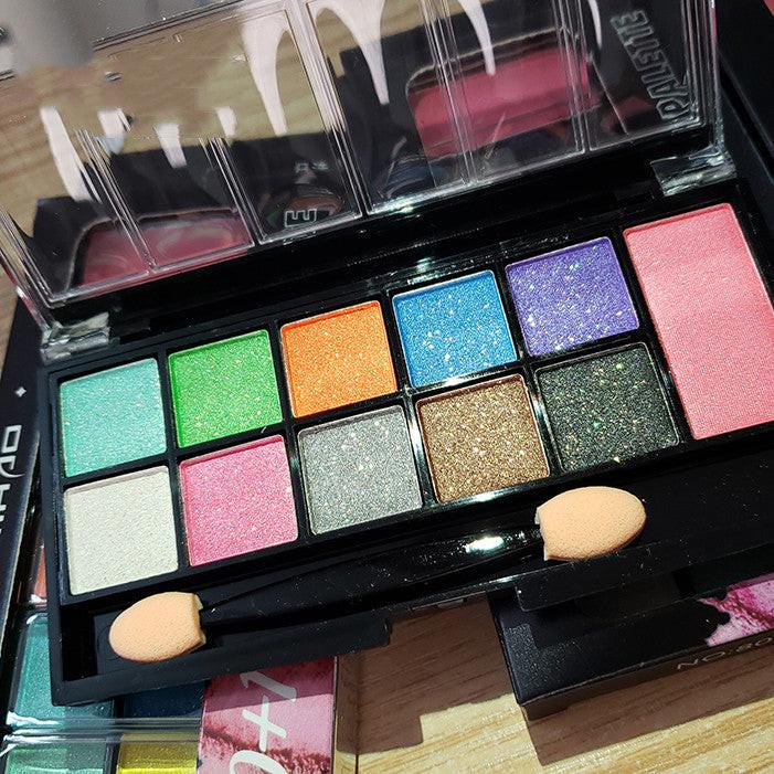 Blue-green-purple-yellow Eye Makeup.