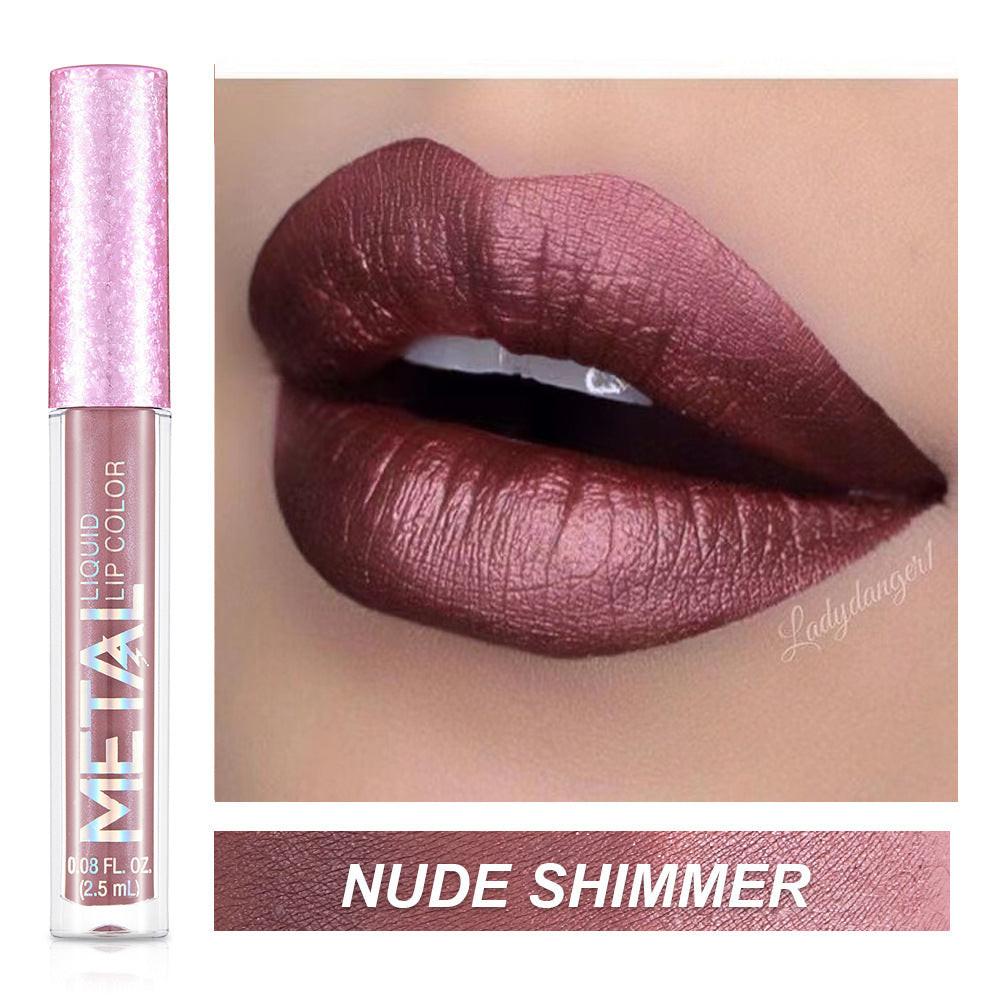 Metal Lip Gloss Waterproof Lipstick.