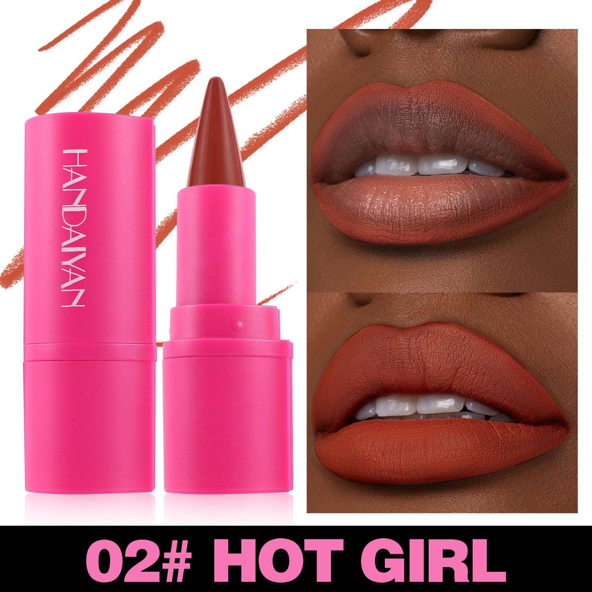 Matte Lipstick Lip Liner 2-in-1 8 Colors.