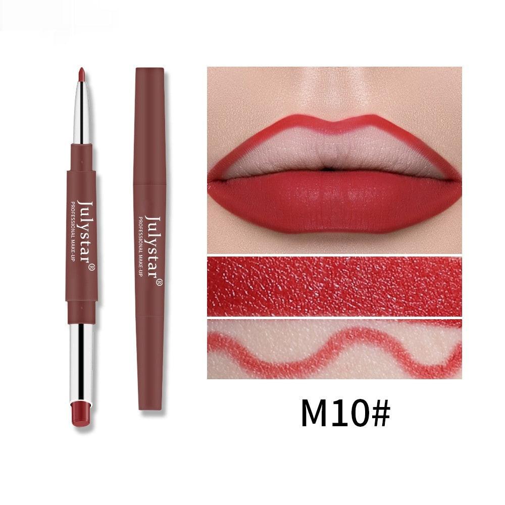 Double-headed Lipstick Lip Liner Does Not Fade No Stain On Cup.