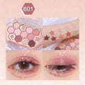 Honeycomb Diamond Eyeshadow Palette Honey Tea Orange Brown Matte Pearlescent Glitter Color Daily.
