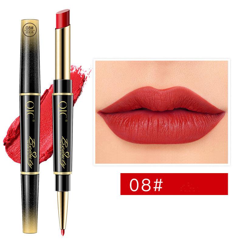 Double-ended Lipstick Pen Lip Liner Waterproof Non-stick Cup.