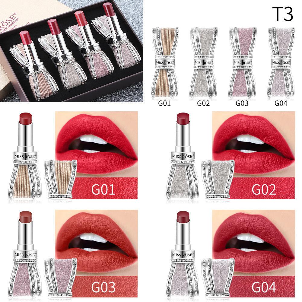 Bowknot Lipstick Sweet And Colorful Star Four-pack Lipstick Set.