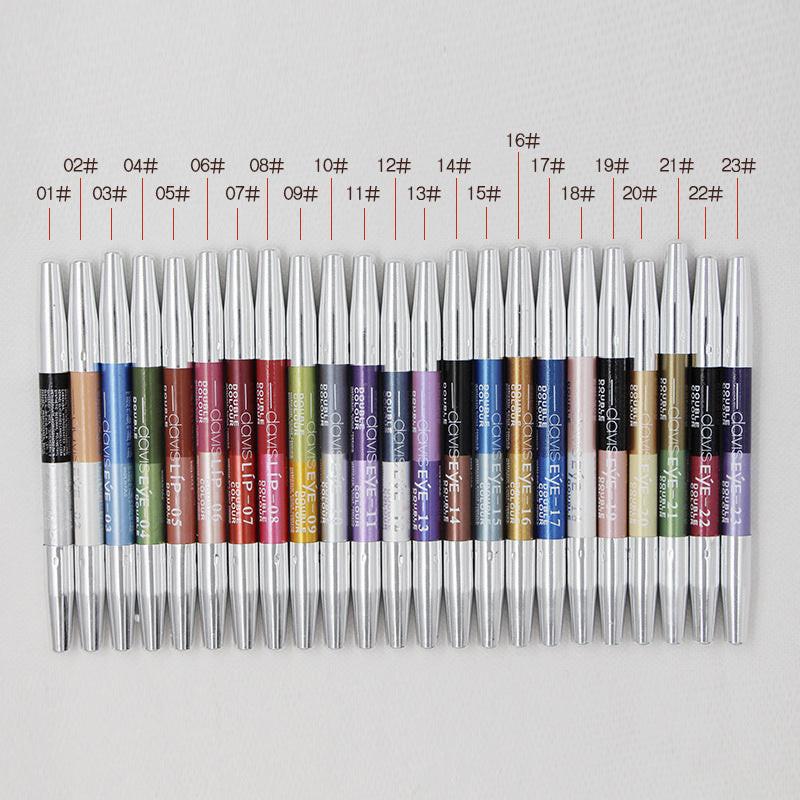 Makeup two-tone eye shadow pen.